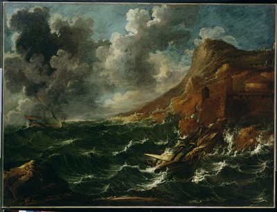 Ships in a Gale by Marco Ricci