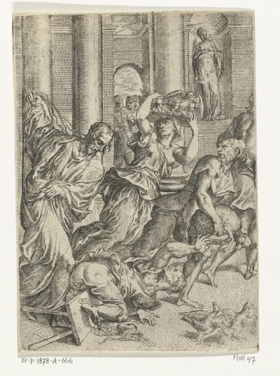 Christ Expels the Money Changers from the Temple by Marco dell