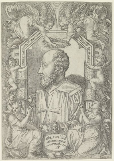 Portrait of Jean Parisot de La Valette, Grand Master of the Order of Malta by Marco dell
