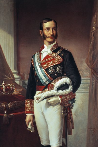 Portrait of Alfonso XII by Marcos Giraldez de Acosta