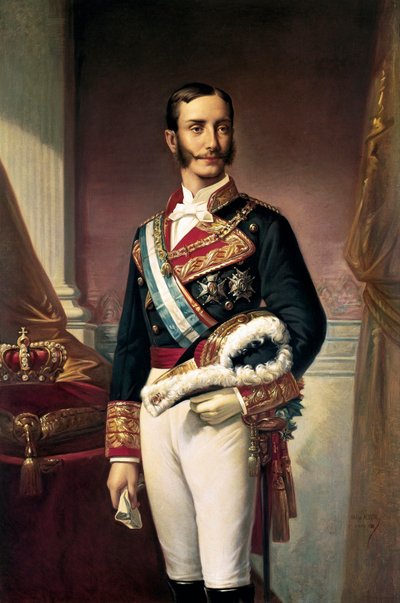 Portrait of Alfonso XII, King of Spain by Marcos Giraldez de Acosta