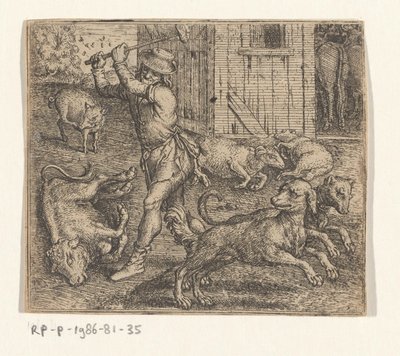 Fable of the Farmer and His Dogs by Marcus Gheeraerts (I)
