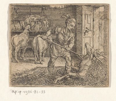 Fable of the Deer in the Ox Stable by Marcus Gheeraerts (I)
