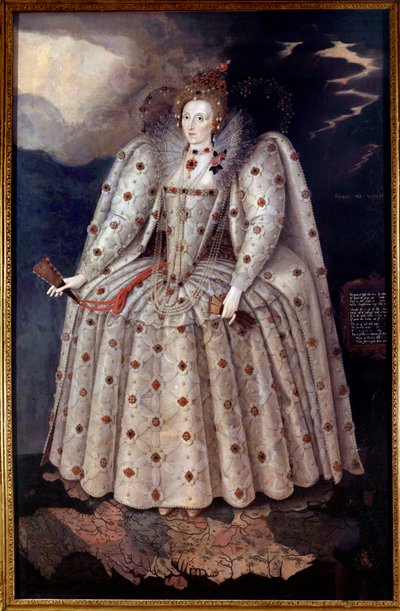 Foot Portrait of Queen Elizabeth I of England (detail) by Marcus Gheeraerts