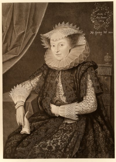 Mary Sidney, Countess of Pembroke, from James I and VI, printed by Manzi Joyant & Co. Paris, 1904 by Marcus Gheeraerts