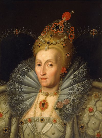 Portrait of Queen Elizabeth I, bust length by Marcus Gheeraerts