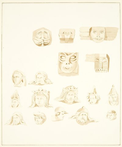 5 Grotesque Heads in the Belfry of Bristol Cathedral and 12 others by Marcus H. Homes