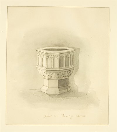 Font in Redcliffe Church by Marcus H. Homes