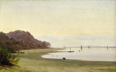 The Shore of the Elbe by Marcus Johann Haeselich