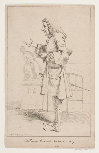 Portrait of Pier Leone Ghezzi (1674-1755) by Marcus Tuscher