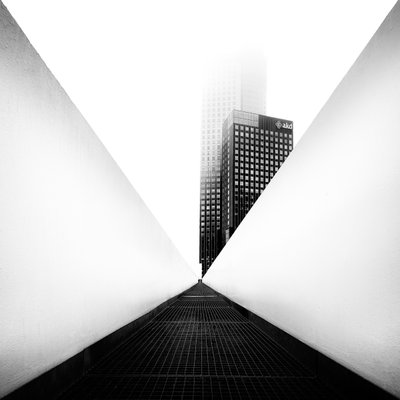 Monochrome City Pathway by Marek Kijevský