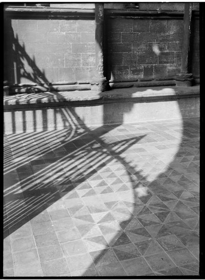 Detail showing shadows cast over the floor tiles at the entrance to the cathedral church by Margaret Florence Harker