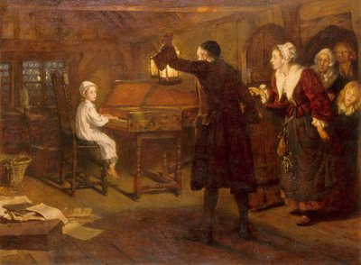 The Child Handel, Discovered by his Parents by Margaret Isabel Dicksee