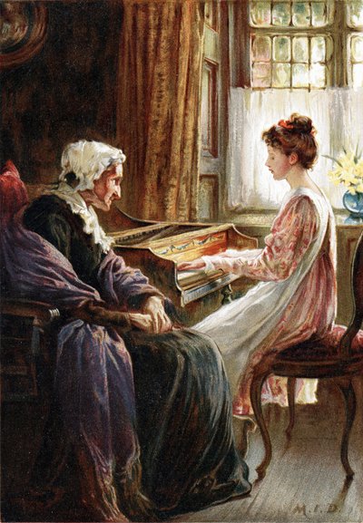 Their Evening Hymn by Margaret Isabel Dicksee