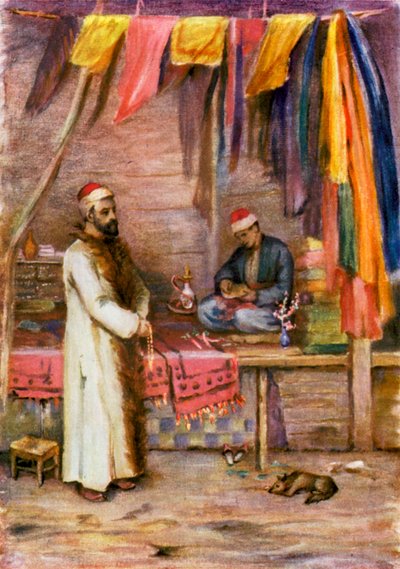 A Merchant, Grand Bazaar, Damascus by Margaret Thomas