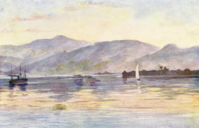 Beyrout, showing Mount Sannin and the Lazaretto, Early Morning Light by Margaret Thomas