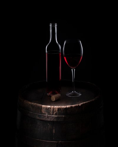 Classic Red Wine Still Life by Margareth Perfoncio