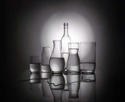 Elegant Glassware Reflections by Margareth Perfoncio