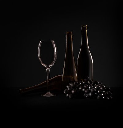 Elegant Wine Still Life by Margareth Perfoncio