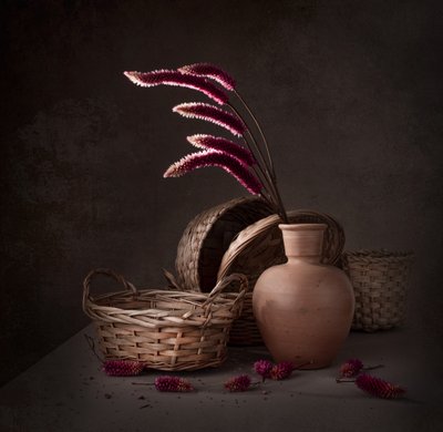 Moody Flowers and Baskets by Margareth Perfoncio