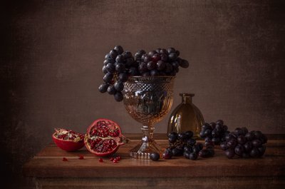 Rich Autumn Fruit Still Life by Margareth Perfoncio