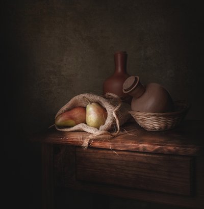 Rustic Pear Still Life by Margareth Perfoncio