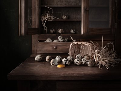 Rustic Quail Eggs by Margareth Perfoncio