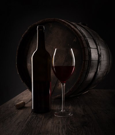 Rustic Wine and Barrel by Margareth Perfoncio
