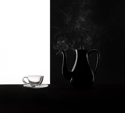 Steaming Coffee Contrast by Margareth Perfoncio