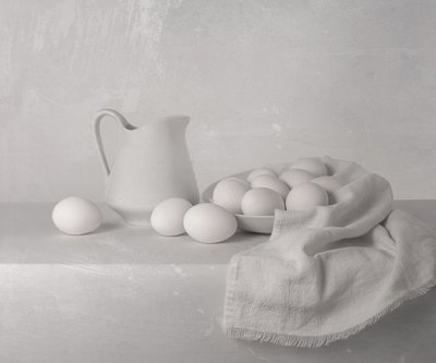 White Eggs and Pitcher by Margareth Perfoncio