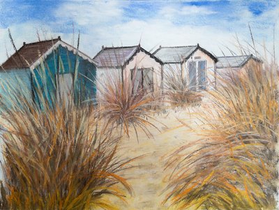 Beach Huts, Cornwall by Margo Starkey