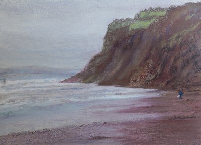 Cliffs at Shaldon, Devon by Margo Starkey