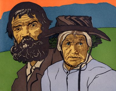 Couple of Old Peasants from Valais by Marguerite Burnat Provins