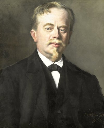 Portrait of Augustus Allebé by Maria Alexandrina Reuss (prinses van Saxen Weimar Eisenbach)