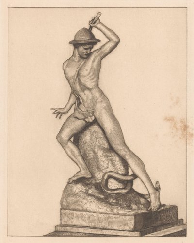 Sculpture of a Shepherd with a Snake by Maria Arnoldina van Hove
