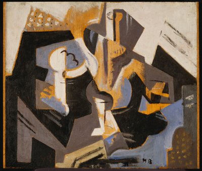 Cubist Still Life in Blue and Grey by Maria Blanchard