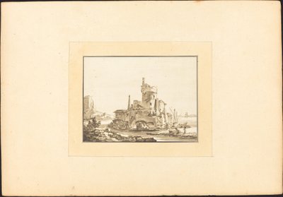 Landscape with a Round Tower by Maria Catharina Prestel after Thomas Wyck