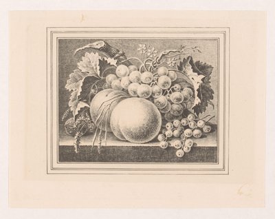 Composition with Fruits in a Frame by Maria Geertruida de Goeje Barbiers (attributed to)