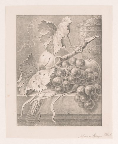 Still Life with Fruits and Decorated Pot by Maria Geertruida de Goeje Barbiers (attributed to)