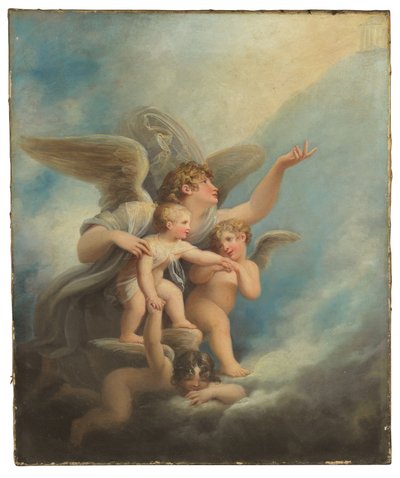 An Angel and Putti Accompanying a Child