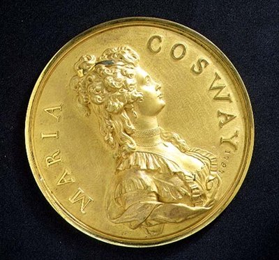 Portrait medal of the artist by Maria Hadfield Cosway