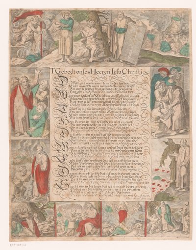 Calligraphed Text with Scenes from the Life of Christ by Maria Strick Becq