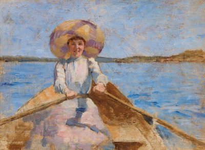 Woman Rowing, Sketch by Maria Wiik