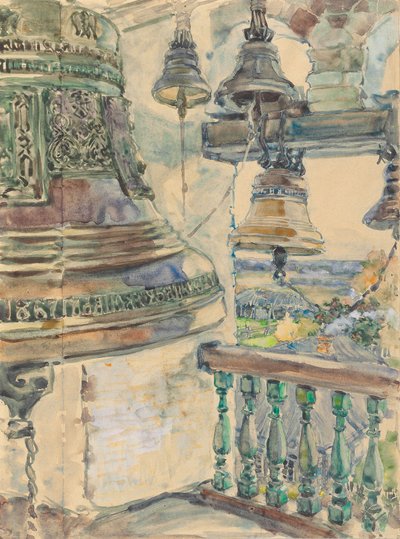 View from the Belfry of the Savino-Storozhevsky Cathedral, Close to Zvenigorod, 1891 by Maria Yakunchikova