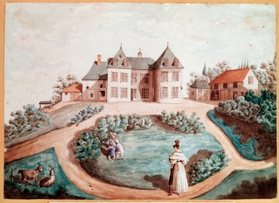 A Castle in Touraine by Maria du (attr. to) Fresnay