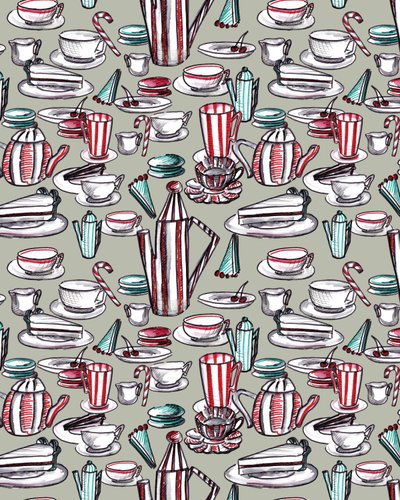 Candy Stripe Tea Party, 2020 by Marianna Kulukundis