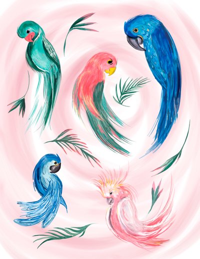 Tropical Bird Spiral, 2019 by Marianna Kulukundis