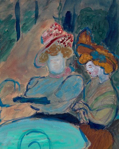 Two Women in a Street Cafe by Marianne von Werefkin