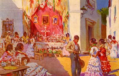 Street Altar for La Cruz de Mayo Festival, Seville, Spain by Mariano Bertuchi