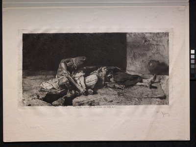 Arab Watching over the Body of His Friend by Mariano Fortuny y Marsal